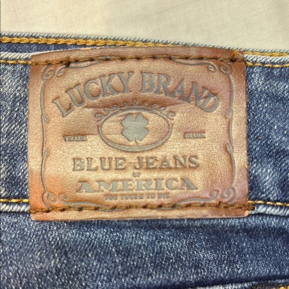 Lucky Brand Lolita Skinny Jeans Size 4/27 Naturally Distressed Blue Denim - Picture 7 of 7